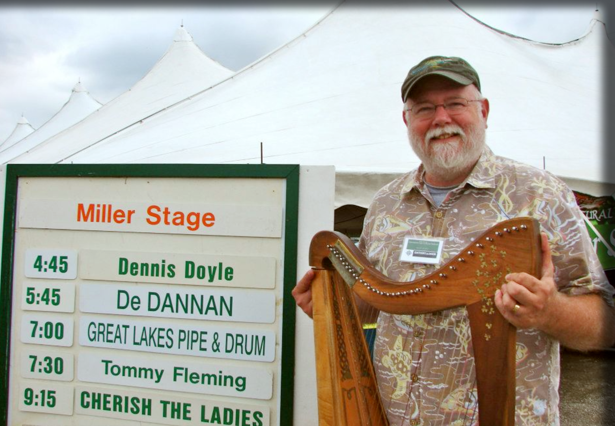 Dennis Doyle with Harp